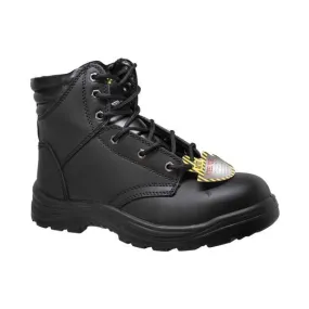 Men's 6" Black Steel Toe Work Leather Boots