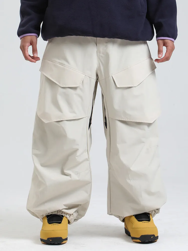 Men's Gsou Snow Urban Slope KneeFlex Cargo Pockets Baggy Snow Pants