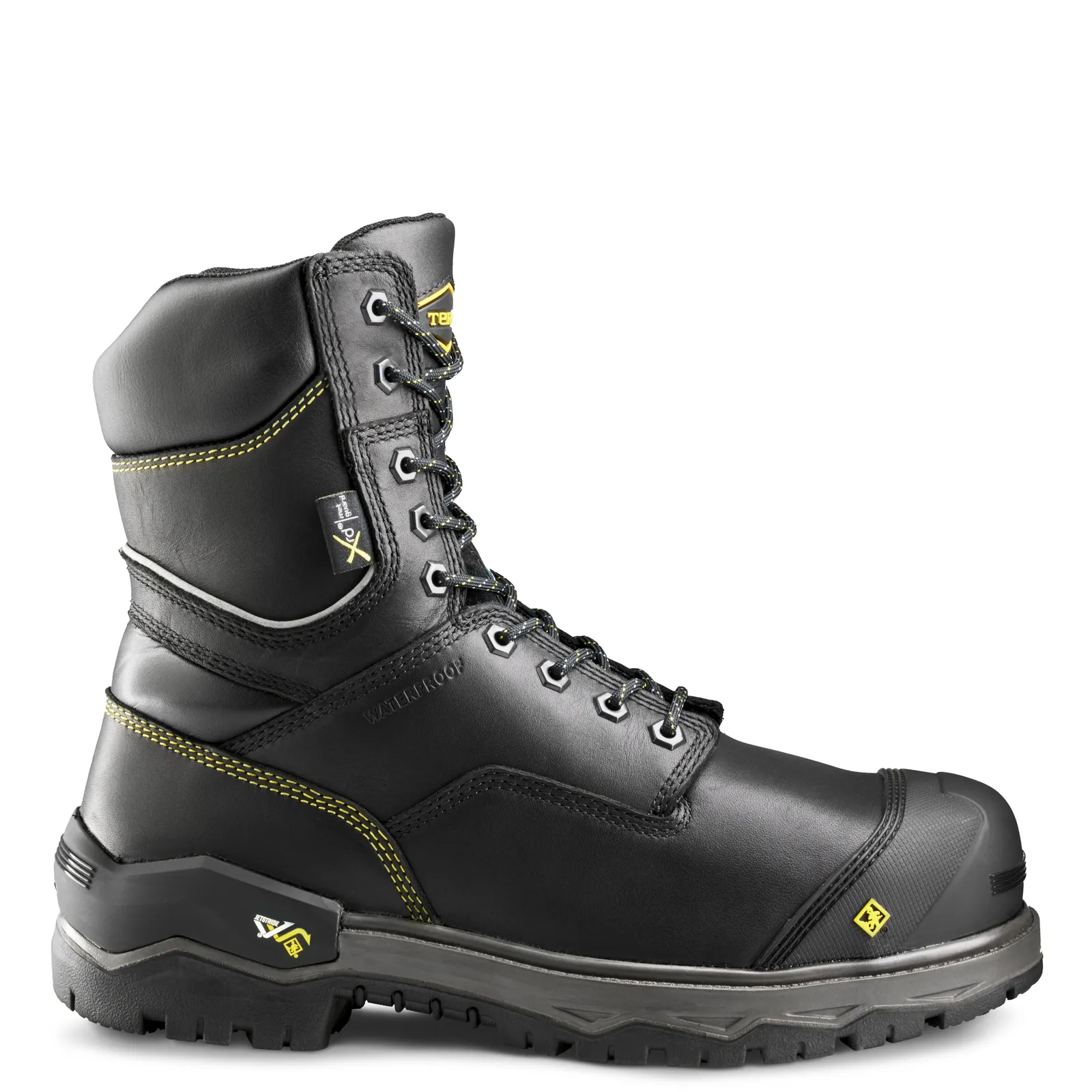 Men's Terra Black Gantry 8" Waterproof Work Boot with Internal Met Guard 839CBK