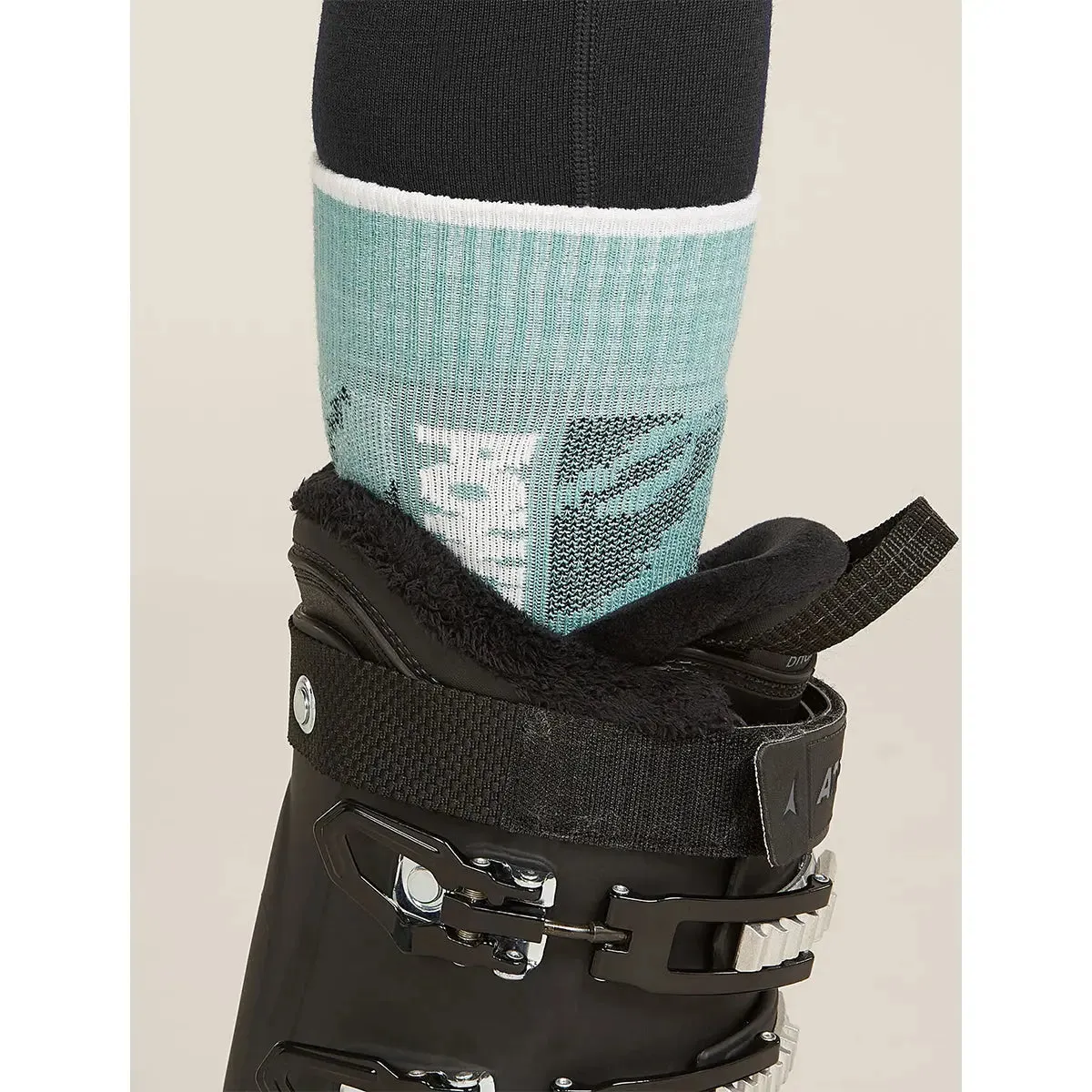 Merino Ski  Medium Over the Calf Socks - Prizm Blue