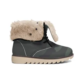 MISHA Cotton-pad Fur Lining Boots - Dark Army