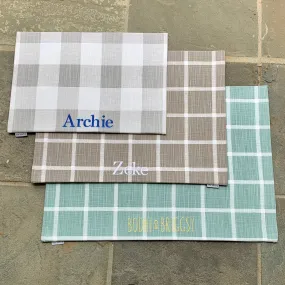 Modern Farmhouse Dog Bowl Placemats with Personalization