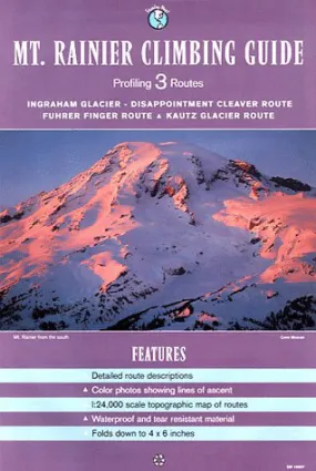 Mount Rainier 3 Route Climbing Guide Map