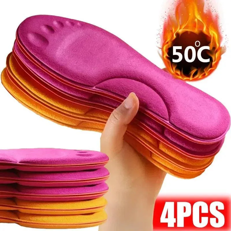 Self-Heating Memory Foam Insoles with Arch Support for Winter Comfort