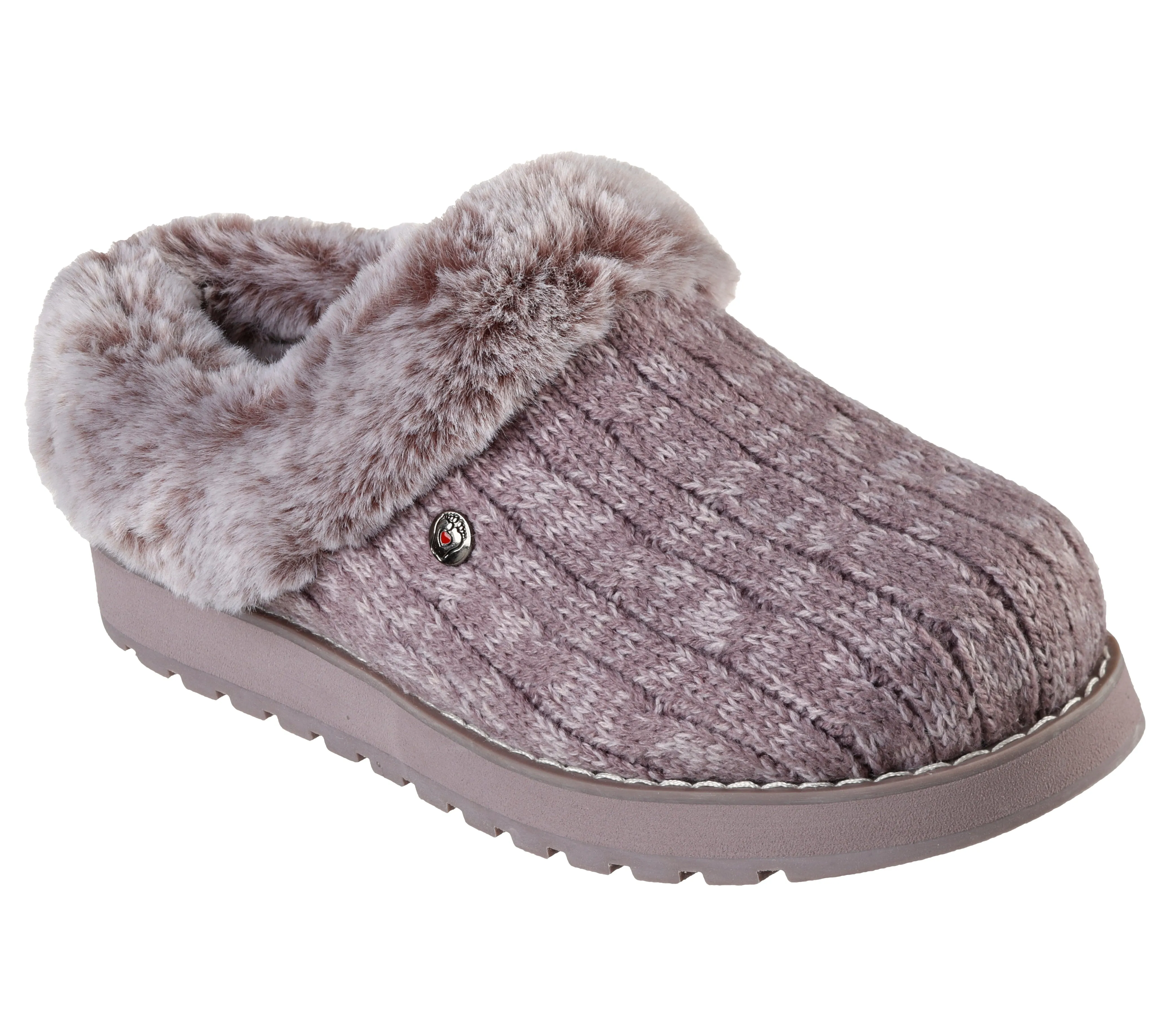 Skechers 31204/MVE Mauve Womens Bobs Keepsakes Comfort Soft Slip On Mule Slippers