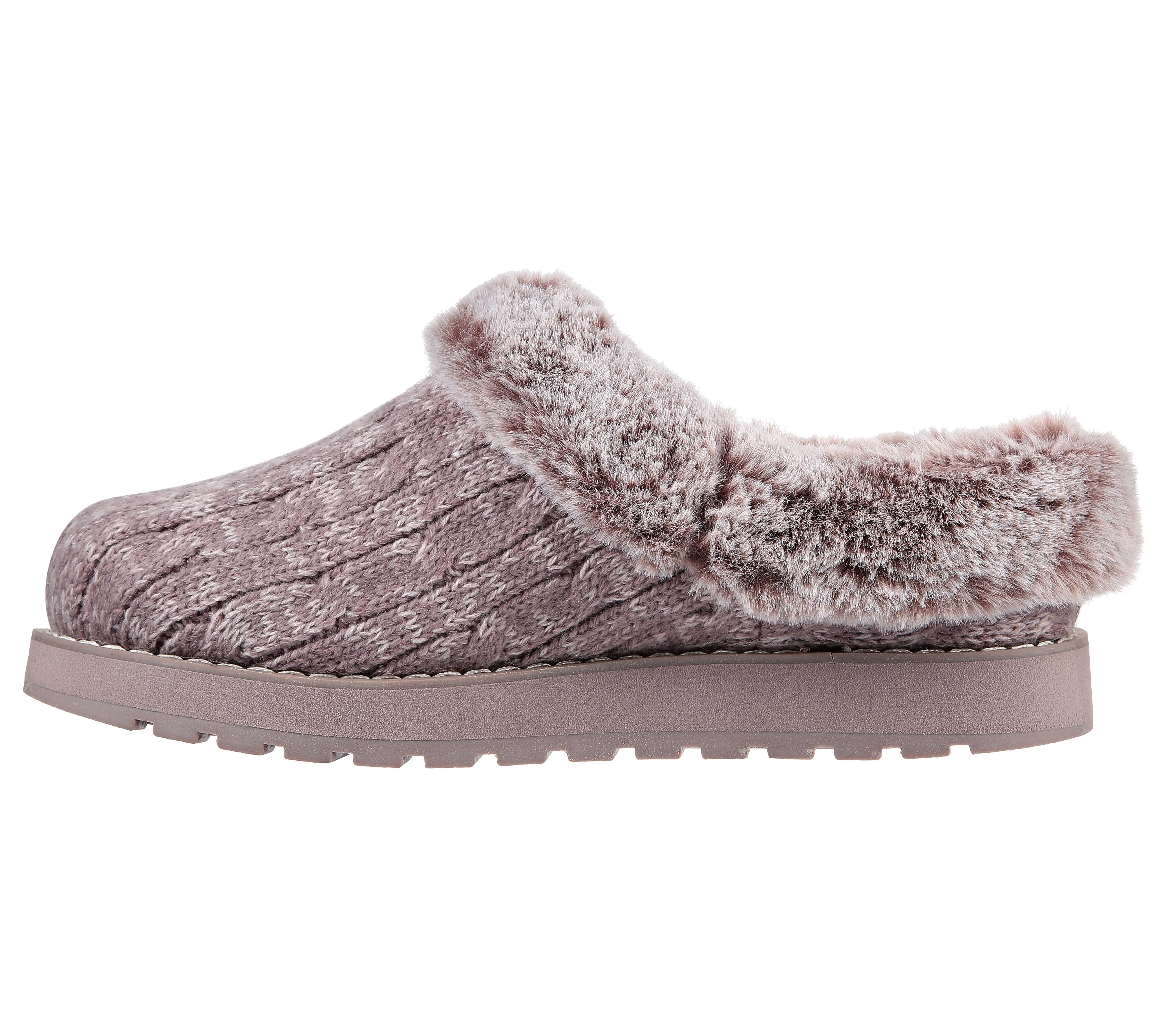 Skechers 31204/MVE Mauve Womens Bobs Keepsakes Comfort Soft Slip On Mule Slippers