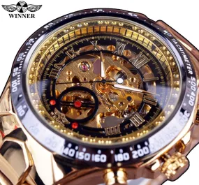 Sport Design Bezel Golden Watch