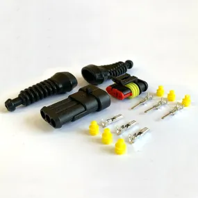 SuperSeal Connector Kit / 3 Pin / With Rubber Boots