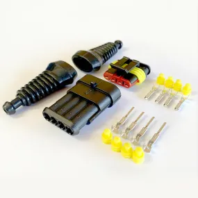 SuperSeal Connector Kit / 4 Pin / With Rubber Boots