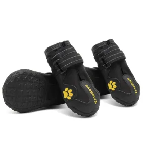 Truelove Waterproof Pet Boots for Dogs (Black, Set of 4)