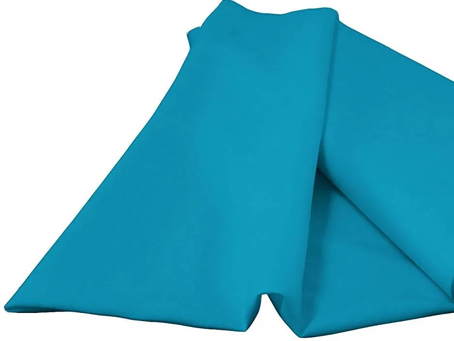 Turquoise 58/59" Wide 100% Premium Woven Polyester Poplin Fabric By The Yard