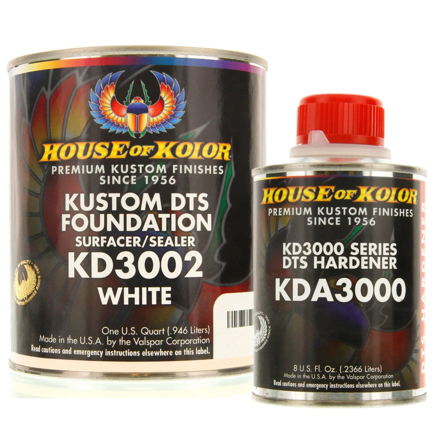 White Epoxy Primer Kit, 1 Quart with 1/2 Pint Activator House of Kolor