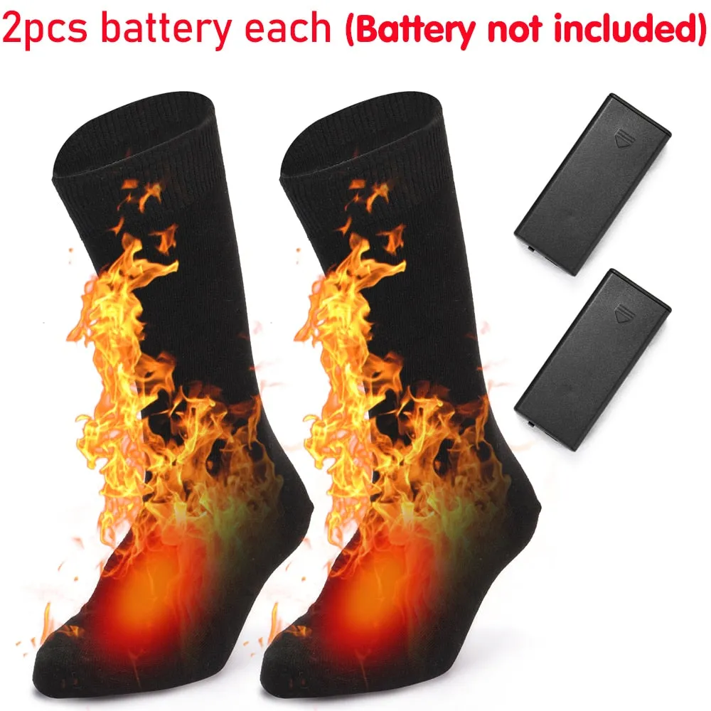 Winter Electric Heating Socks Rechargeable Adjustable Temperature Warm Socks Foot Warmer Unisex Thermal Socks Insoles Gloves