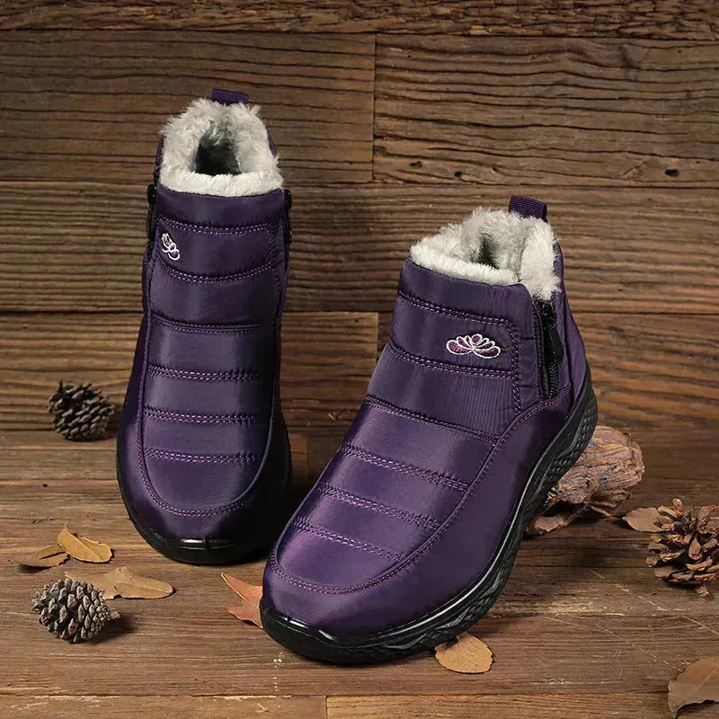 Winter Women's Cotton-padded Thick fleece lined Ankle Snow Boots